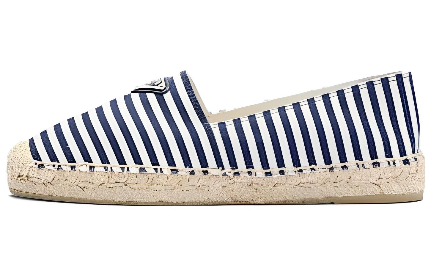 (W) Prada Fabric Flats 'Blue White'