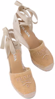 Lookbook (W) Prada Zapatos de Tacón Alto Plataforma 9cm Marrón Claro Mujer Elegantes 1IZ045_376_F0ESE_F_090