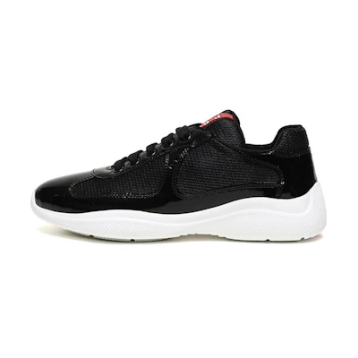 (W) Prada Fabric Leather Fashion Sneaker 'Black'