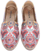 Shop (W) Prada Kain Cetak Kasut Rata Espadril 'Warna-Block' 1S346I_2I2_F0566_F_020