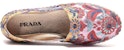(W) Prada Kain Cetak Kasut Rata Espadril 'Warna-Block' 1S346I_2I2_F0566_F_020