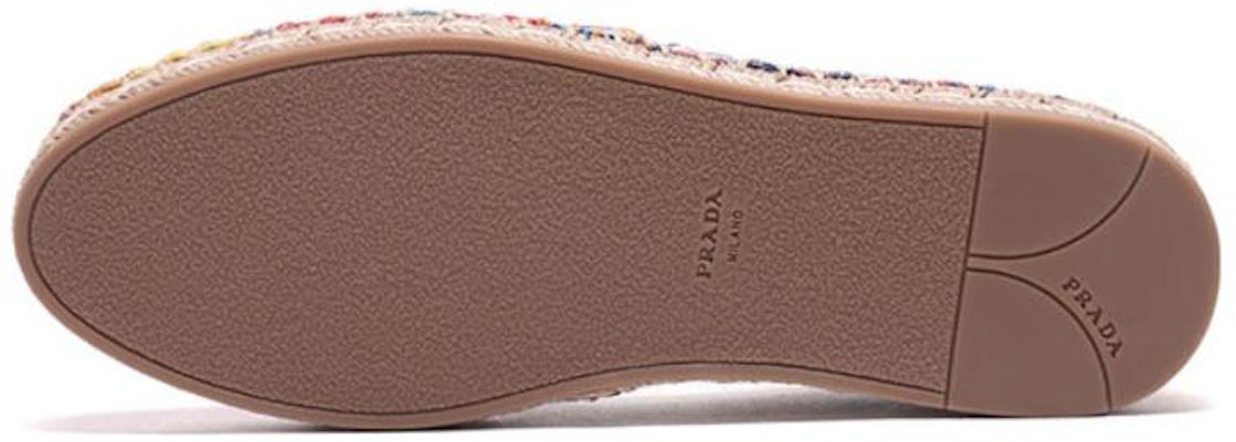 (Women) Prada Fabric Print Espadrille Flats 'Color-Block' 1S346I_2I2_F0566_F_020 Details for (Women) Prada Fabric Print Espadrille Flats 'Color-Block' 1S346I_2I2_F0566_F_020