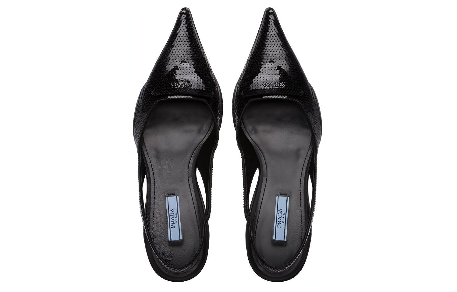 (W) Prada Fabric Sandals with Sequins 'Black Fashion' 圖 4