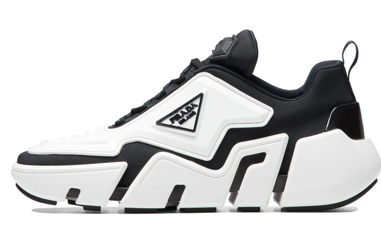 Buy (Women) Prada Fabric Sneakers 'Black and White' 1E346M_3LCW_F0967_F_D040