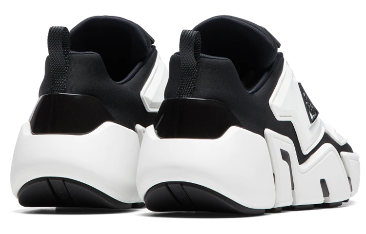 (W) Prada Fabric Sneakers 'Black and White' 圖 4