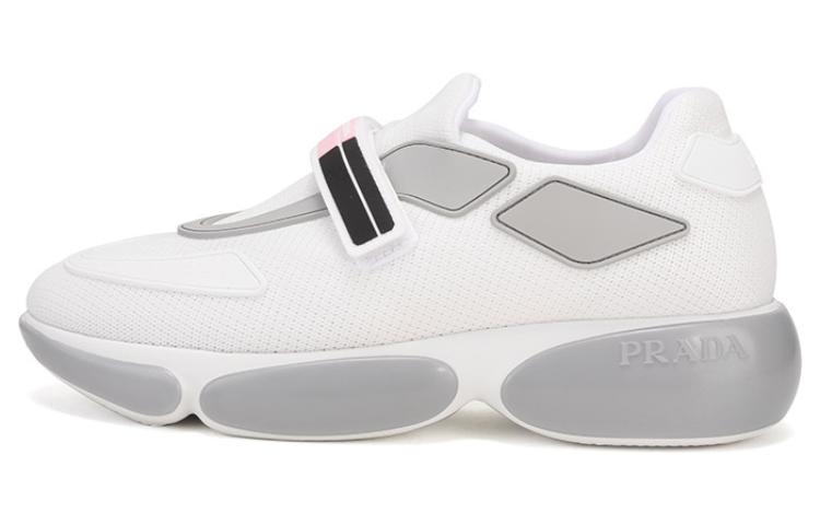 Buy (W) Zapatillas de Tela Prada 'Blanco Plata Gris' 1E293I_3K5Z_F0J36_F_DB40