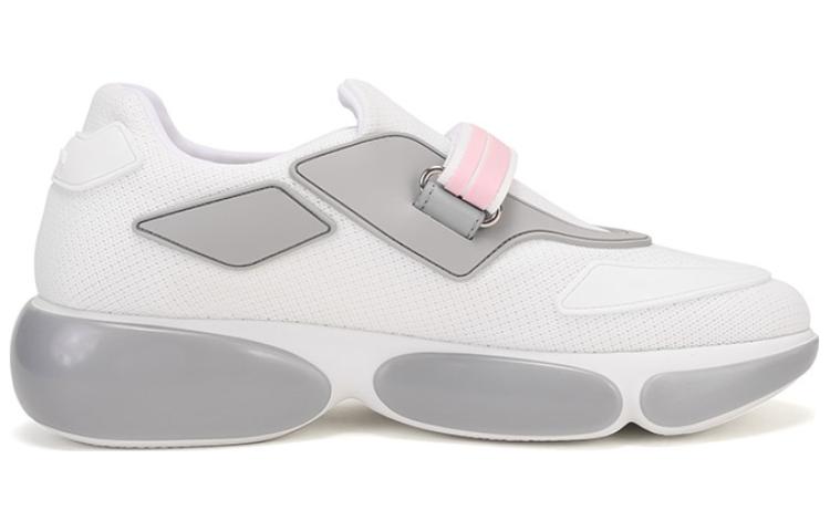 (W) Prada Fabric Sneakers 'White Silver Grey' 圖 2