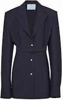 (Women) Prada Fashion Long-Sleeve Single-Breasted Jacket Navy Blue P565OH-1P3Z-F0008-S-OOO (Women) Prada Fashion Long-Sleeve Single-Breasted Jacket Navy Blue P565OH-1P3Z-F0008-S-OOO
