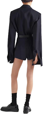 (W) Prada 時尚長袖單排扣西裝外套 海軍藍 P565OH-1P3Z-F0008-S-OOO Shop (W) Prada 時尚長袖單排扣西裝外套 海軍藍 P565OH-1P3Z-F0008-S-OOO