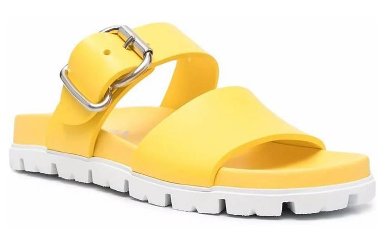 (W) Prada Fashion Rubber Slide 'Yellow' 圖 3