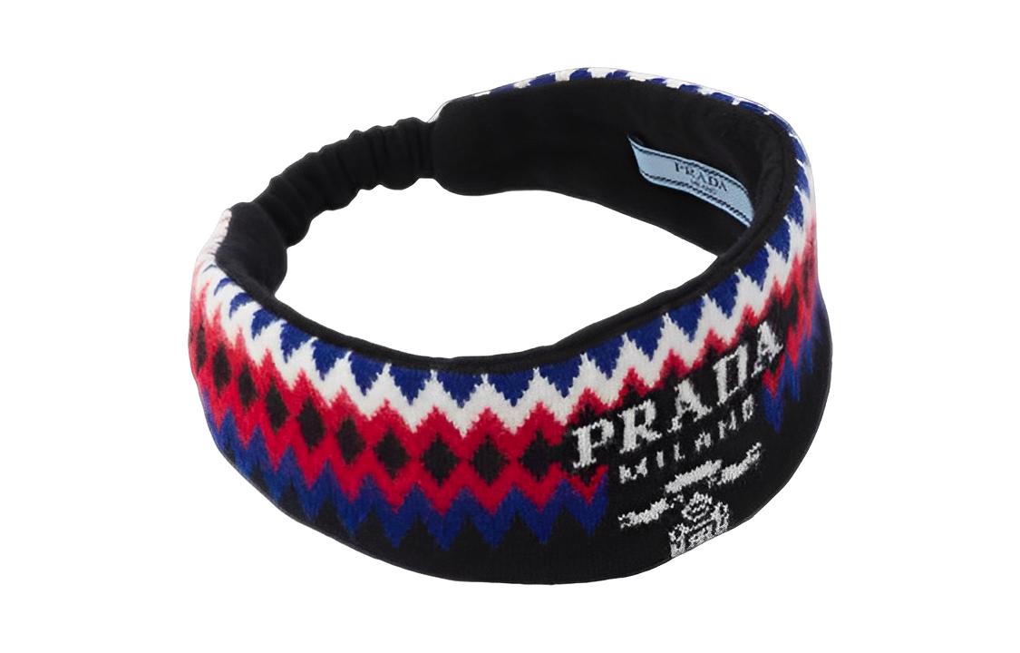 Lookbook (W) 프라다 여성용 다채로운 패브릭 패션 헤어밴드. 1IE0222D13F0002