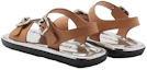 Shop (W) Prada Platte Gesp Sandalen ''Leren Vierkante Neus Bruin'' 1X849M_248_F0P9G_F_D020