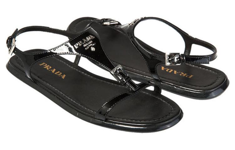 Lookbook (W) Prada Sandal Gesper Rata 'Fesyen Hitam' 1X282H-JHR-F0002