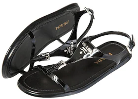 Shop (W) Sandal Gesper Datar Prada 'Fashion Hitam' 1X282H-JHR-F0002