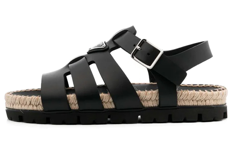 (Women) Prada Flat Buckle Sandal 'Fashion Black' 1X050N_3LMV_F030_F0002