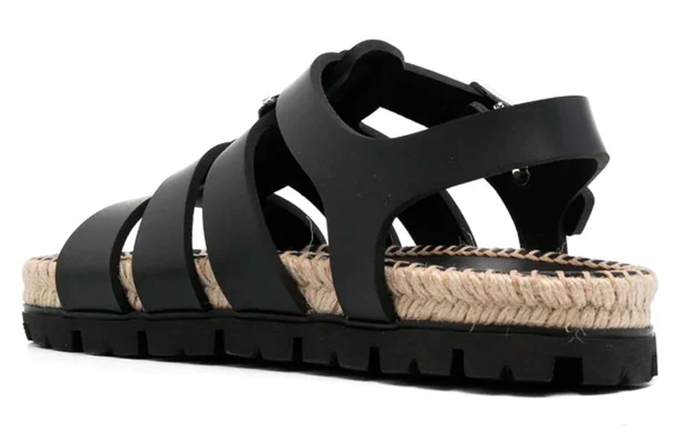 Shop (W) Sandal Prada Flat Buckle 'Fashion Black' 1X050N_3LMV_F030_F0002