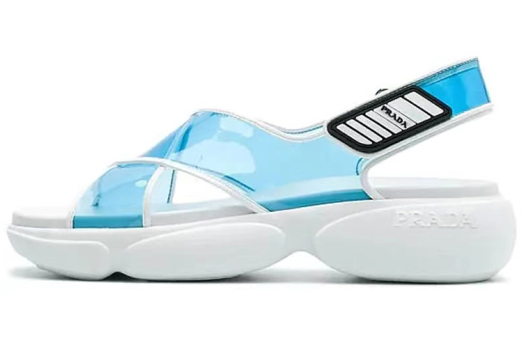 (Women) Prada Flat Fashion Sandals 'Blue' 1X470L_3AAU_F0012_F_040