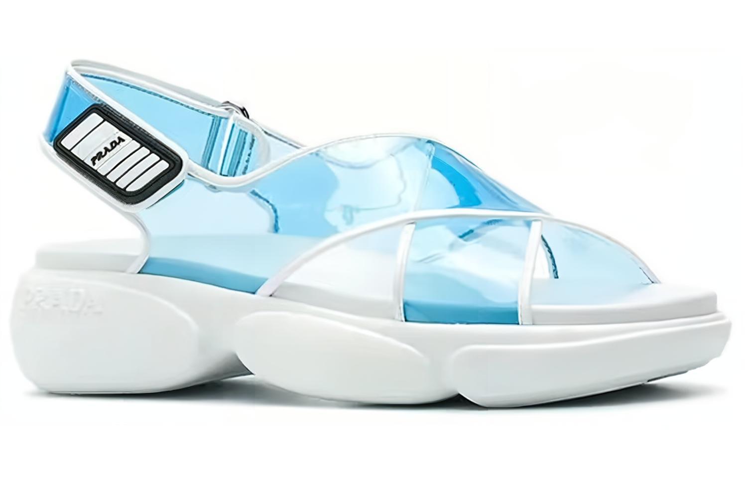 Order (W) 프라다 블루 플랫 샌들 (Prada Blue Flat Sandals) 1X470L_3AAU_F0012_F_040