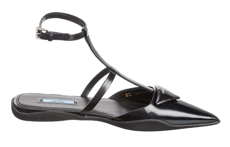 (W) Prada Flat Mules 'Black Leather' 圖 2