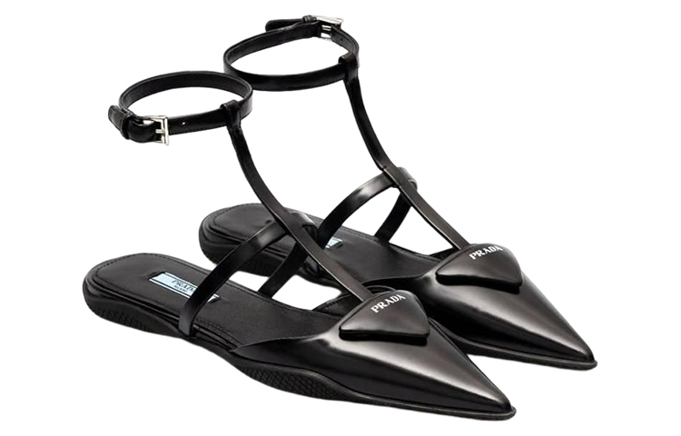 (W) Prada Flat Mules 'Black Leather' 圖 3