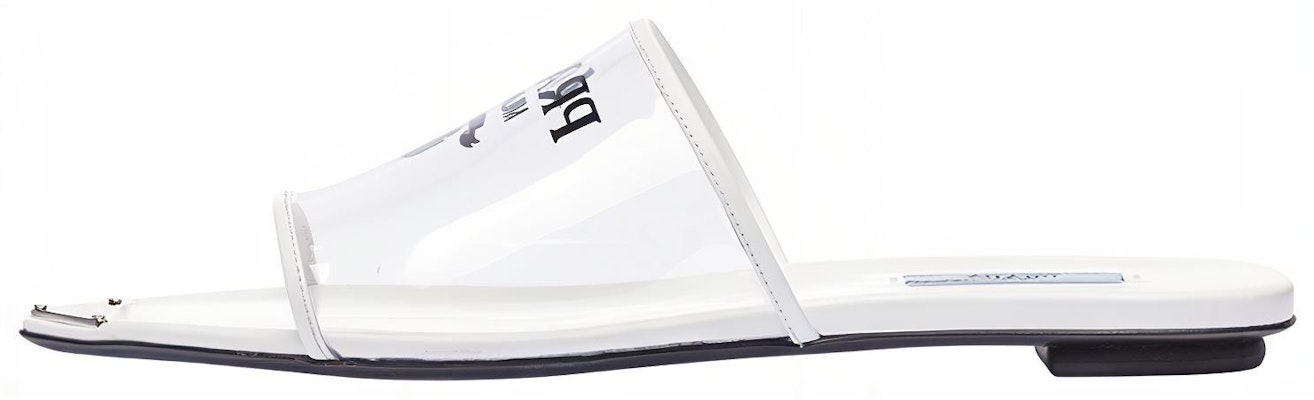 (Women) Prada Flat Sandals 'Logo Print - White' 1XX636_3LK3_F0009_F_005 Buy (Women) Prada Flat Sandals 'Logo Print - White' 1XX636_3LK3_F0009_F_005