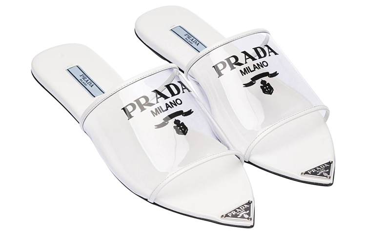 Lookbook (W) Sandali Bassi Prada ''Stampa Logo - Bianco'' 1XX636_3LK3_F0009_F_005