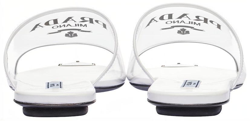 (Women) Prada Flat Sandals 'Logo Print - White' 1XX636_3LK3_F0009_F_005 Shop (Women) Prada Flat Sandals 'Logo Print - White' 1XX636_3LK3_F0009_F_005