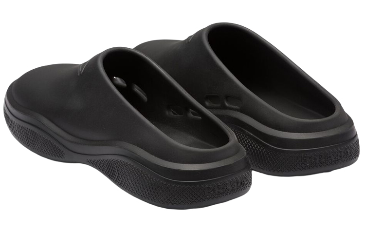 Shop (W) プラダ フォーム ラバー ミュール (黒) 1S811M_3LKD_F0002_F_025