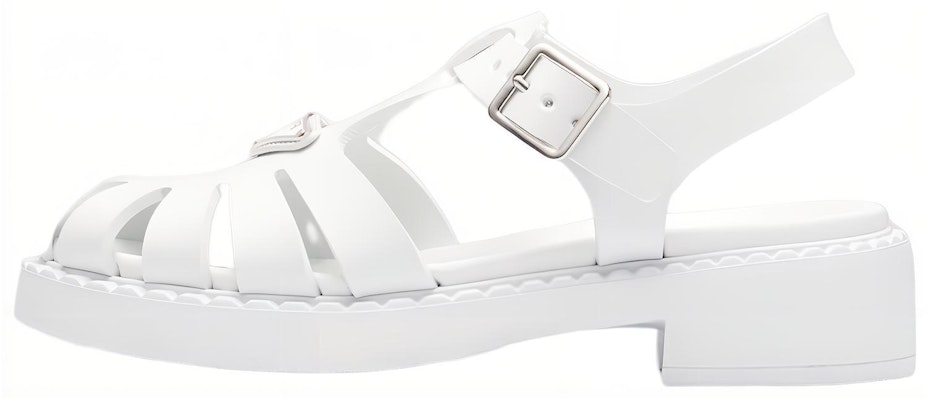 (Women) Prada Foam Rubber Sandals 'White' 1X857M_3LKK_F0009_F_050 Buy (Women) Prada Foam Rubber Sandals 'White' 1X857M_3LKK_F0009_F_050