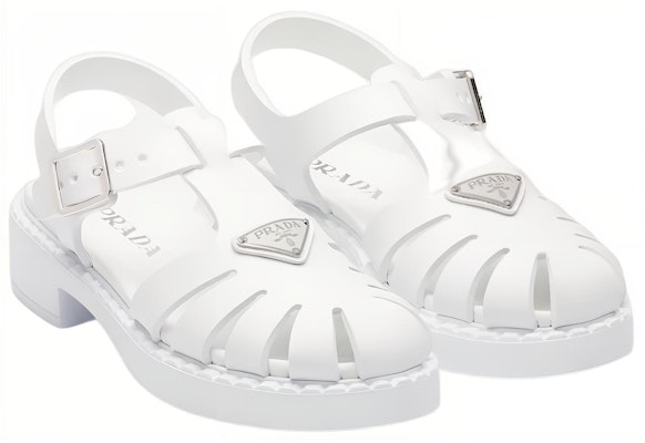 (Women) Prada Foam Rubber Sandals 'White' 1X857M_3LKK_F0009_F_050 Lookbook (Women) Prada Foam Rubber Sandals 'White' 1X857M_3LKK_F0009_F_050