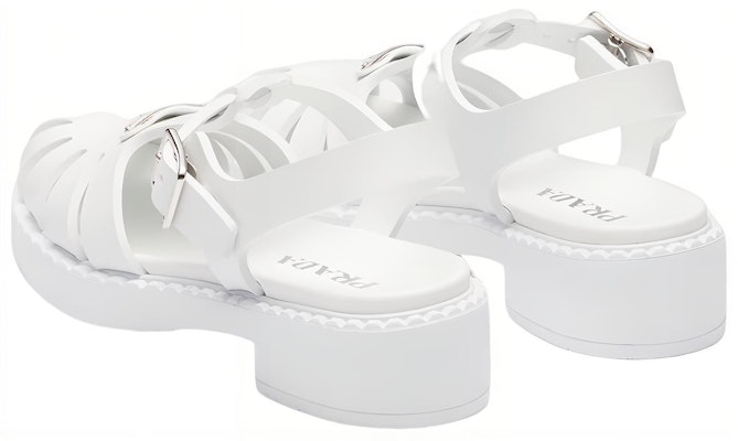 (Women) Prada Foam Rubber Sandals 'White' 1X857M_3LKK_F0009_F_050 Purchase (Women) Prada Foam Rubber Sandals 'White' 1X857M_3LKK_F0009_F_050