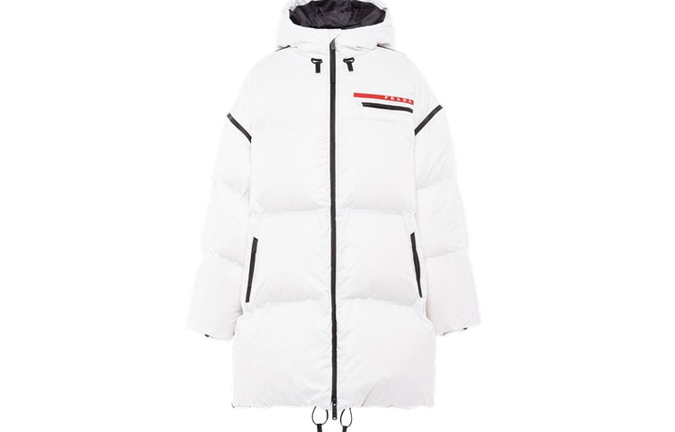 Order (Women) PRADA FW21  Oversized Long Nylon Down Jacket - White 29Y985-1ZT6-F027K-S-212