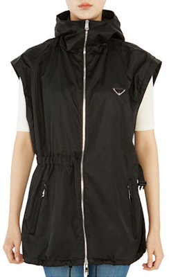 (Women) PRADA FW21 Black Hooded Jacket with Detachable Sleeves. 291828-1WQ8-F00YE Sizing (Women) PRADA FW21 Black Hooded Jacket with Detachable Sleeves. 291828-1WQ8-F00YE