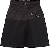 (Women) PRADA FW21 Black Loose-Fit Shorts with Logo and Solid Color Design. 132353-1YYA-F0806-S-212 (Women) PRADA FW21 Black Loose-Fit Shorts with Logo and Solid Color Design. 132353-1YYA-F0806-S-212