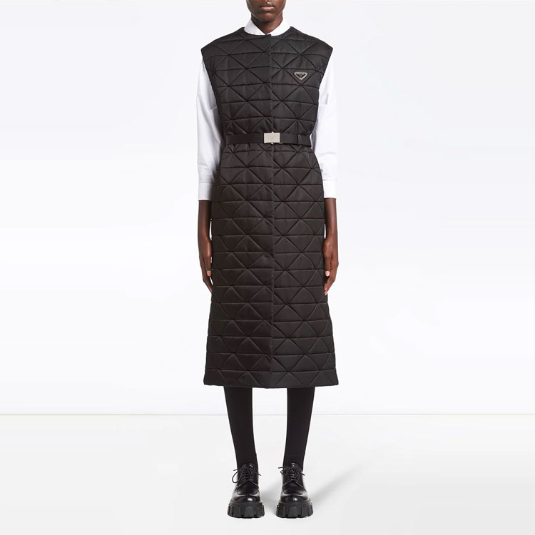 (Women) PRADA FW21 Black Sleeveless Dress with Logo Detail. 291923S2021WQ8-F0002 圖 3