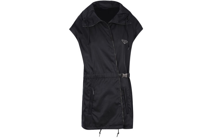 (Women) PRADA FW21 Detachable Sleeve Logo Long Sleeve Jacket Black. 291828S2021-WQ8F-00YE 圖 4