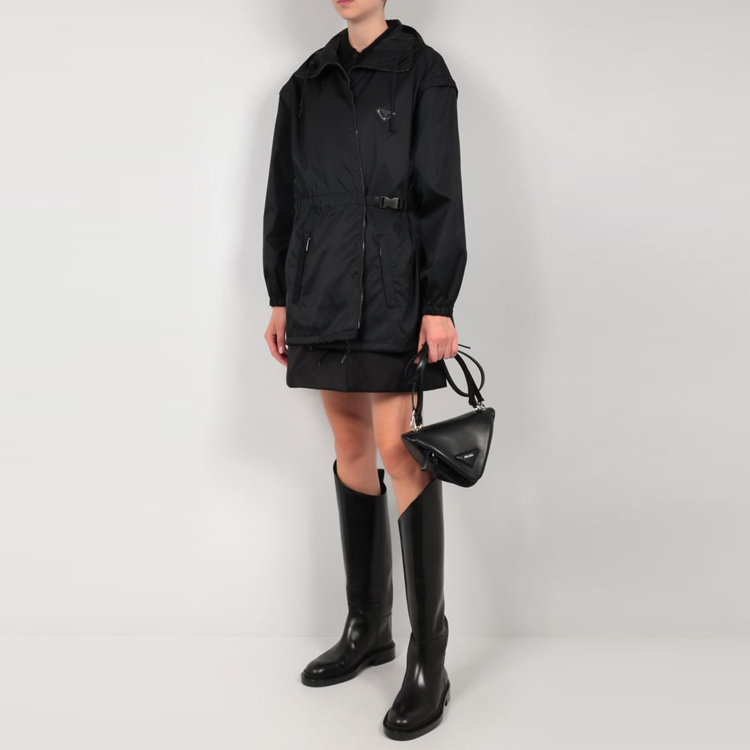 (Women) PRADA FW21 Detachable Sleeve Logo Long Sleeve Jacket Black. 291828S2021-WQ8F-00YE 圖 5