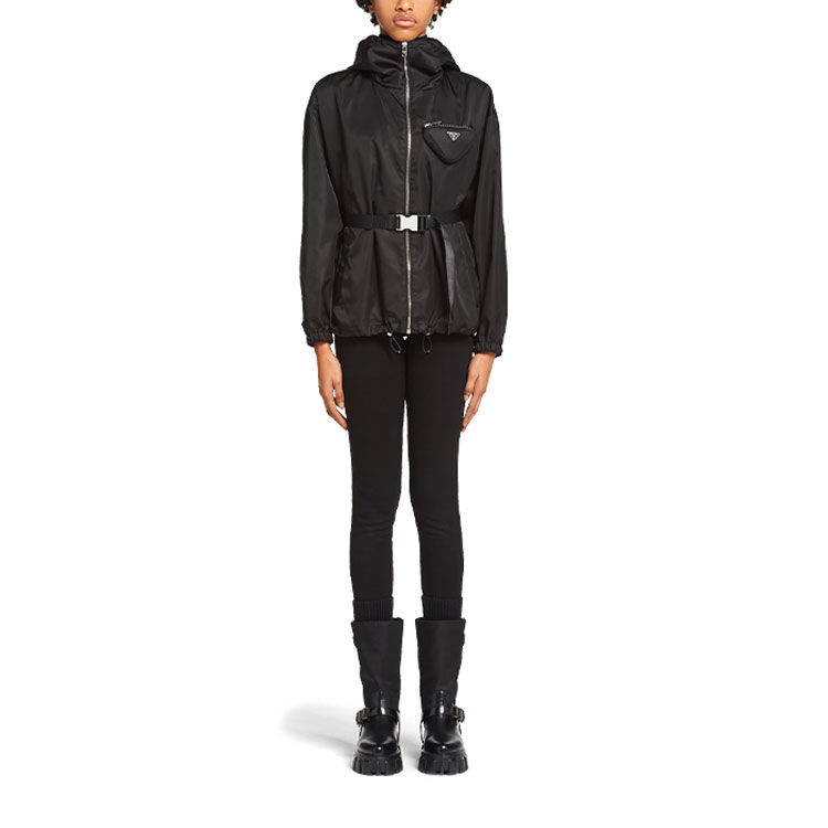 (Women) PRADA FW21 Re-Nylon Black Hooded Jacket 291964-1WQ8-F0002-S-212 圖 3