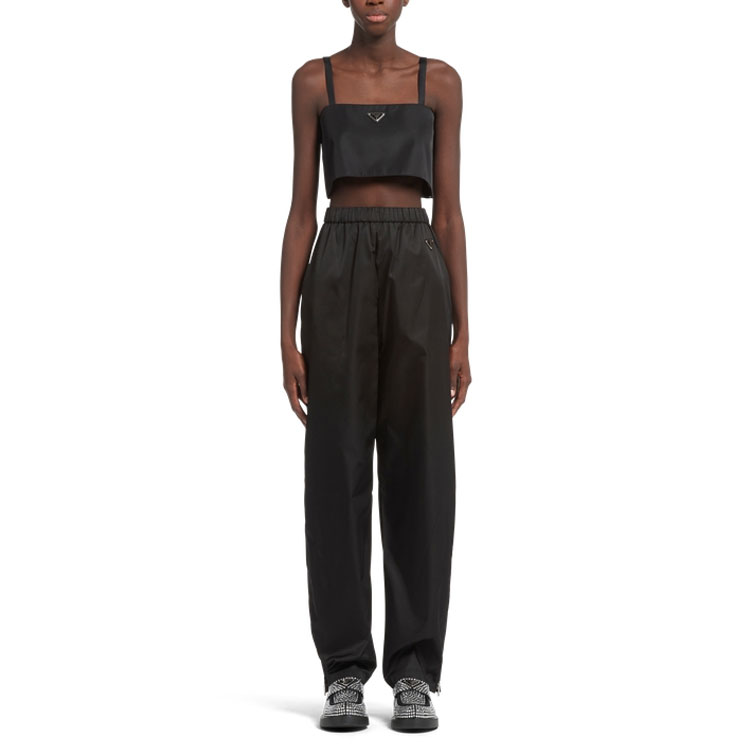 Lookbook (Women) PRADA FW21 Straight-Cut Casual Trousers Black 22H867-1WQ8-F0002-S-221