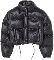 (Women) PRADA FW22 Black Down Jacket Detachable High Collar Loose Fit 291805-11A9-F0002 (Women) PRADA FW22 Black Down Jacket Detachable High Collar Loose Fit 291805-11A9-F0002