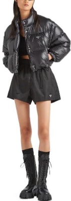 (Women) PRADA FW22 Black Down Jacket Detachable High Collar Loose Fit 291805-11A9-F0002 Shop (Women) PRADA FW22 Black Down Jacket Detachable High Collar Loose Fit 291805-11A9-F0002