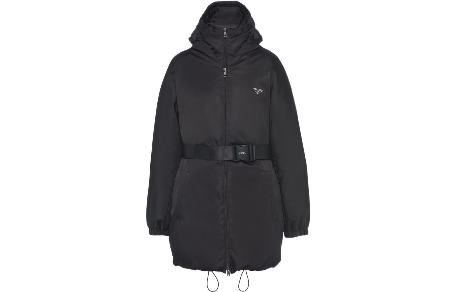 Order (Women) PRADA FW22  Black Hooded Mid-Length Down Jacket 29Y955-1WQ8-F0002-S-212