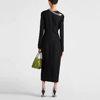 Shop (W) PRADA 2022秋冬 黑色項鍊細節長袖連衣裙 P3I42-101R-F0002-S-222