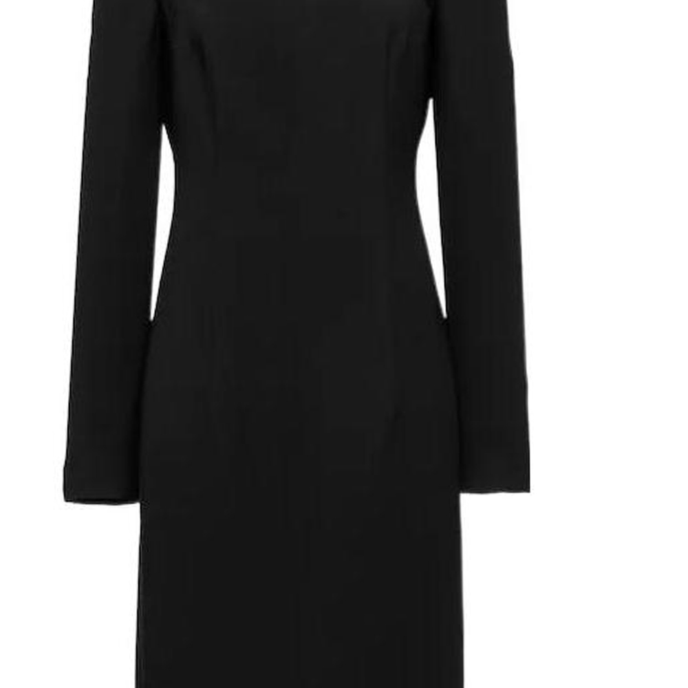 Details for (W) プラダ FW22 ブラック 長袖ドレス ネックレスディテール付き。 P3I42-101R-F0002-S-222