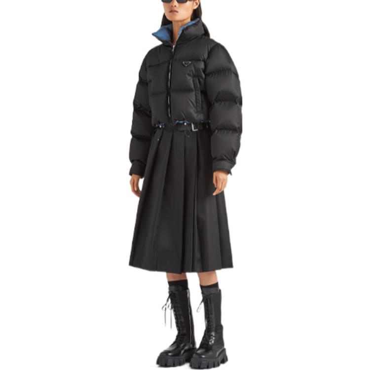 Lookbook (Women) PRADA FW22  Black Puffer Jacket Winter Warm Outdoor Down Coat 292056-1WQ8-F0002-S-222