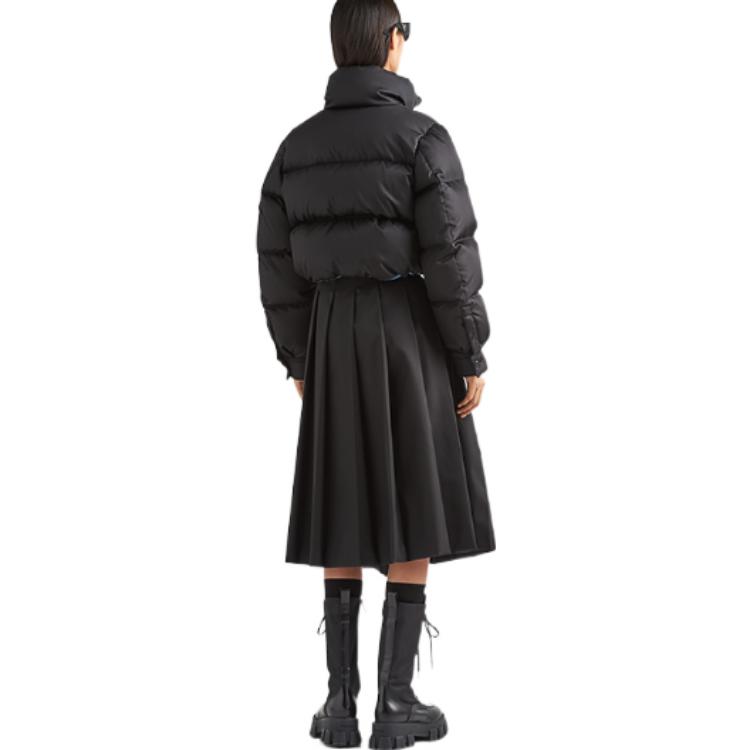 Shop (Women) PRADA FW22  Black Puffer Jacket Winter Warm Outdoor Down Coat 292056-1WQ8-F0002-S-222