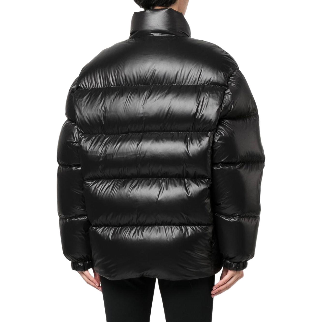 Purchase (Women) PRADA FW22  Black Puffer Jacket with Logo Print and Zip Design. 292065-11A9-F0002-S-222