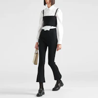 Lookbook (W) PRADA FW22 黑色皺褶純色吊帶裙 P29987-1Z9O-F0002-S-221