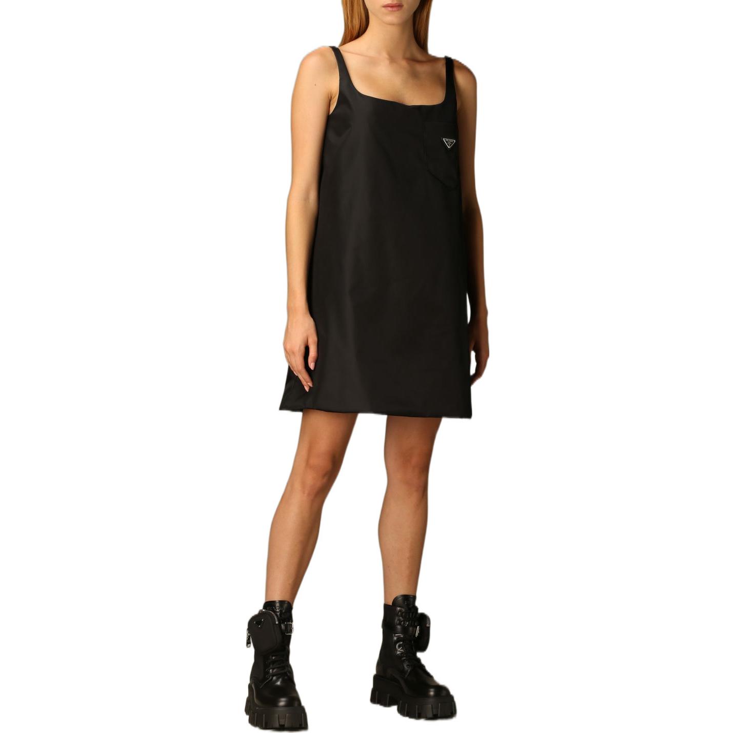 (Women) PRADA FW22  Black Sleeveless Loose Fit Square Neck Dress 230621-1WQ8-F0002-S-201 圖 5