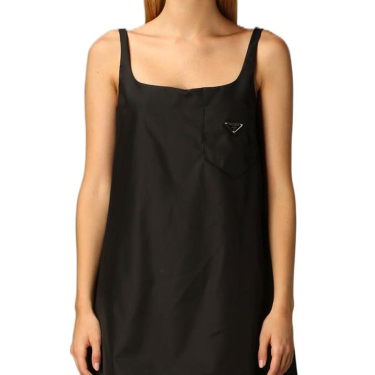 (Women) PRADA FW22  Black Sleeveless Loose Fit Square Neck Dress 230621-1WQ8-F0002-S-201 圖 6